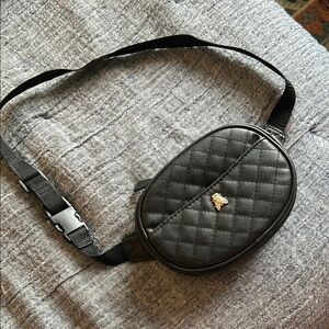 Primark Quilted Belt Bag with Gold Bee Accent